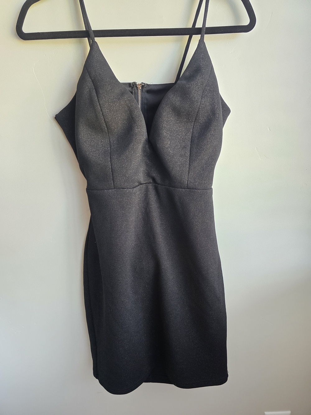 Windsor Black Spaghetti-Strap Mini Dress